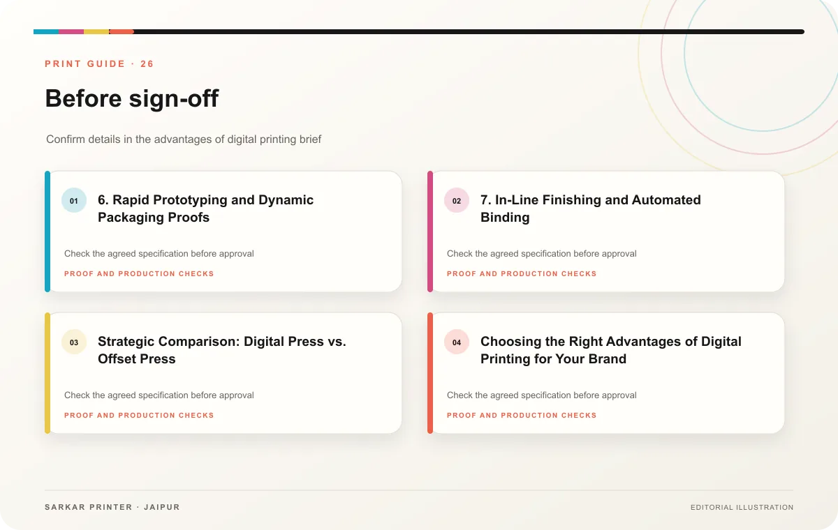 Proof to print workflow infographic for Advantages of Digital Printing: A Fast Guide for Brands