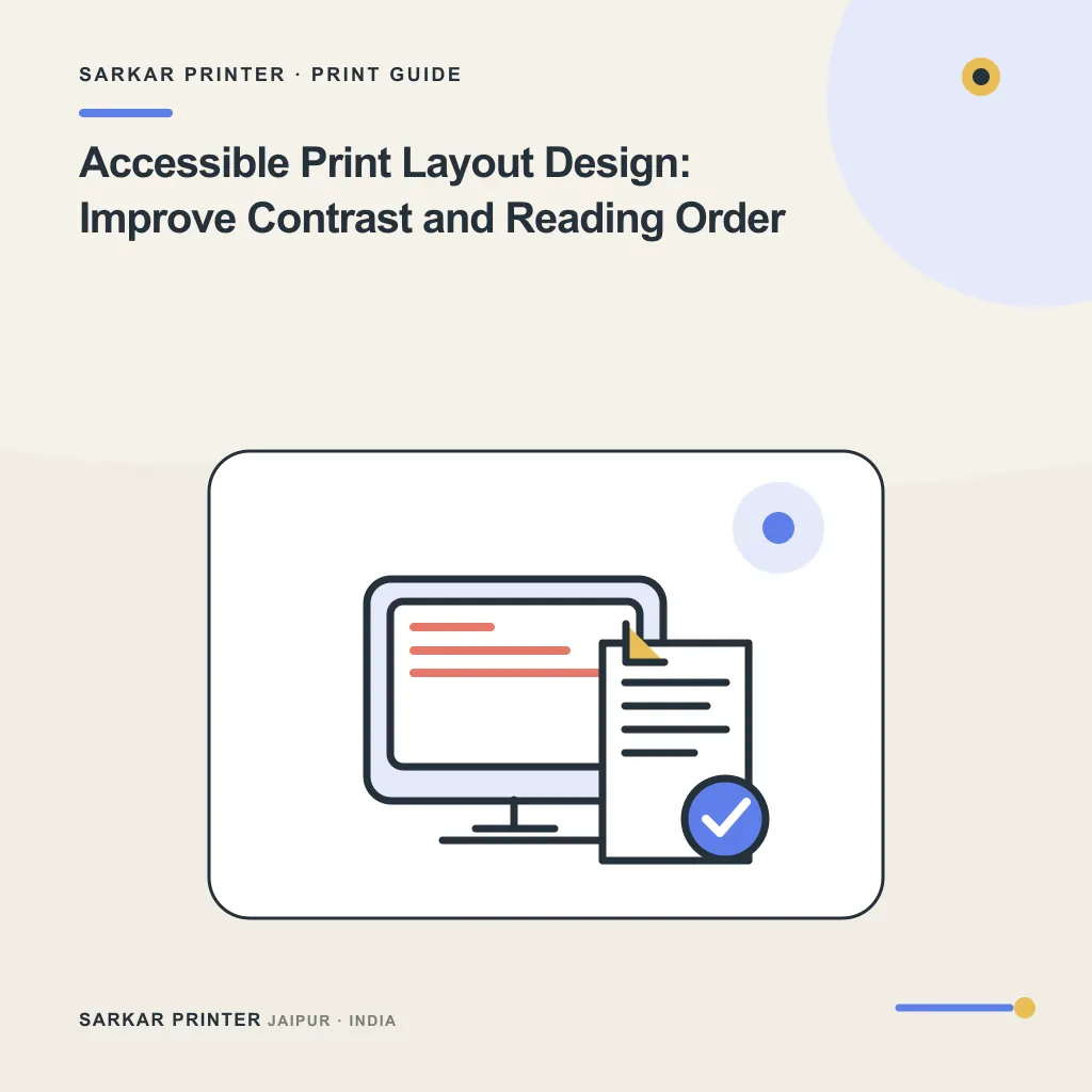 Illustrated cover for Accessible Print Layout Design: Improve Contrast and Reading Order