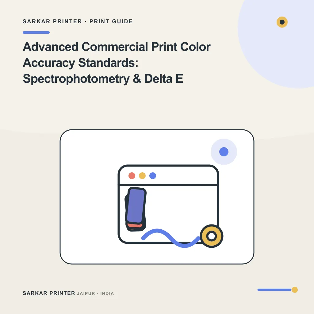 Concept visual for Advanced Commercial Print Color Accuracy Standards: Spectrophotometry & Delta E
