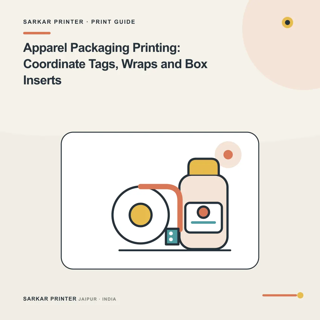 Illustrated cover for Apparel Packaging Printing: Coordinate Tags, Wraps and Box Inserts