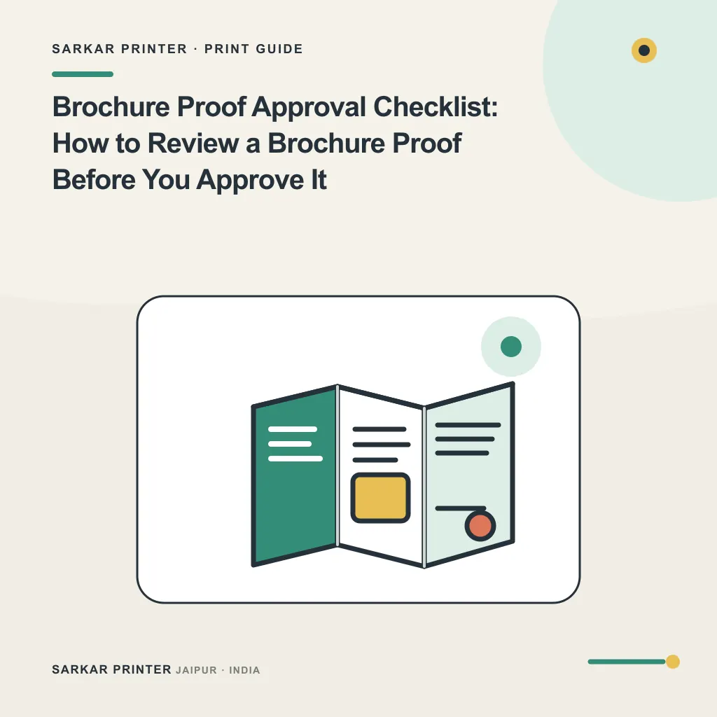 Illustrated cover for Brochure Proof Approval Checklist: How to Review a Brochure Proof Before You Approve It