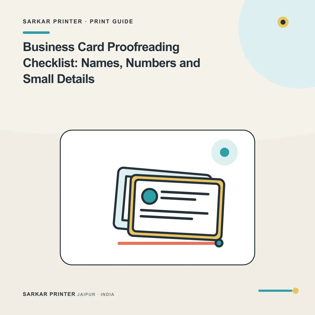 Illustrated cover for Business Card Proofreading Checklist: Names, Numbers and Small Details