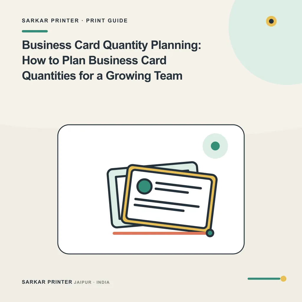 Illustrated cover for Business Card Quantity Planning: How to Plan Business Card Quantities for a Growing Team