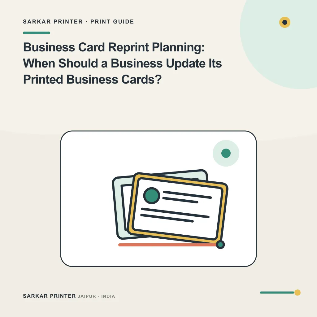 Illustrated cover for Business Card Reprint Planning: When Should a Business Update Its Printed Business Cards?