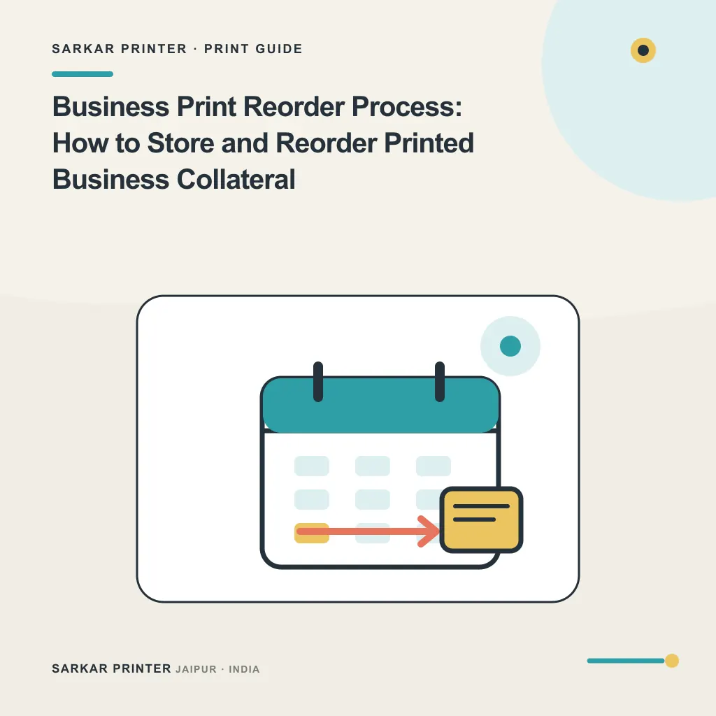 Illustrated cover for Business Print Reorder Process: How to Store and Reorder Printed Business Collateral
