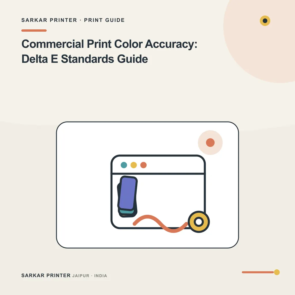Concept visual for Commercial Print Color Accuracy: Delta E Standards Guide