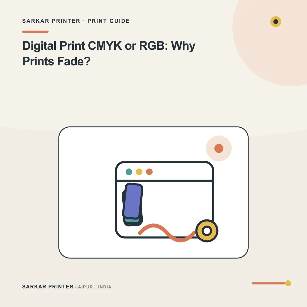 Concept visual for Digital Print CMYK or RGB: Why Prints Fade?