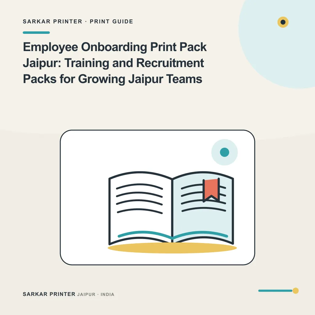 Illustrated cover for Employee Onboarding Print Pack Jaipur: Training and Recruitment Packs for Growing Jaipur Teams