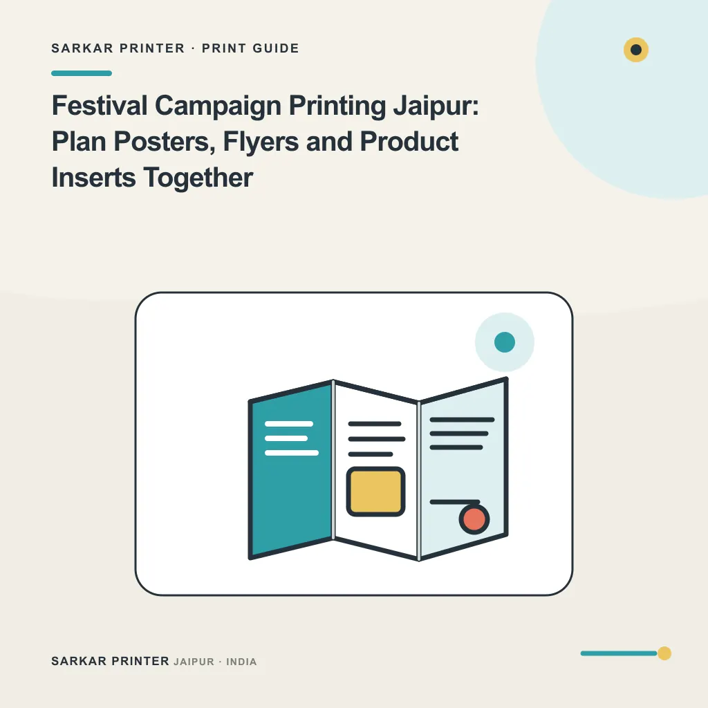 Illustrated cover for Festival Campaign Printing Jaipur: Plan Posters, Flyers and Product Inserts Together