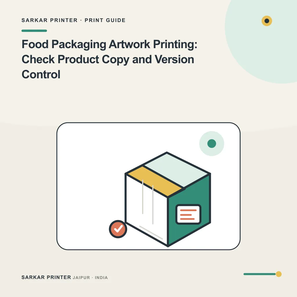 Illustrated cover for Food Packaging Artwork Printing: Check Product Copy and Version Control