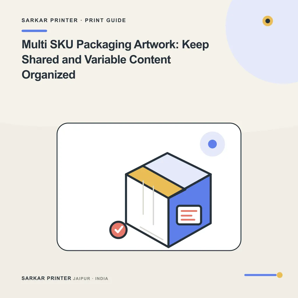 Illustrated cover for Multi SKU Packaging Artwork: Keep Shared and Variable Content Organized