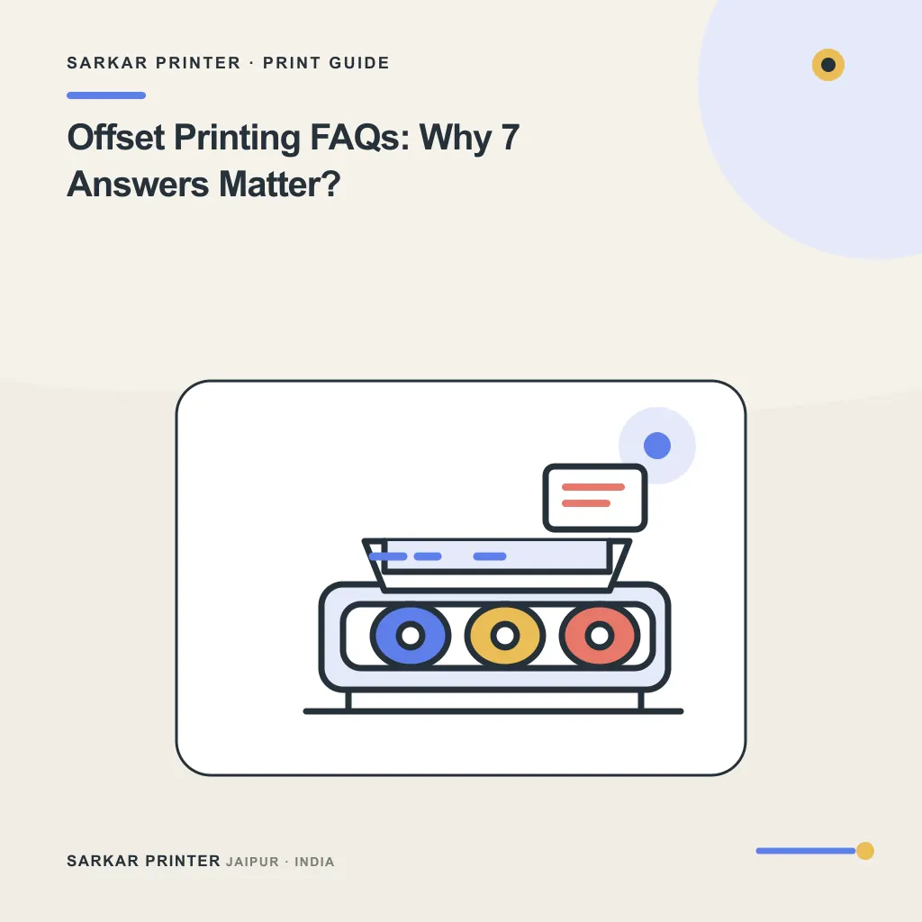 Concept visual for Offset Printing FAQs: Why 7 Answers Matter?