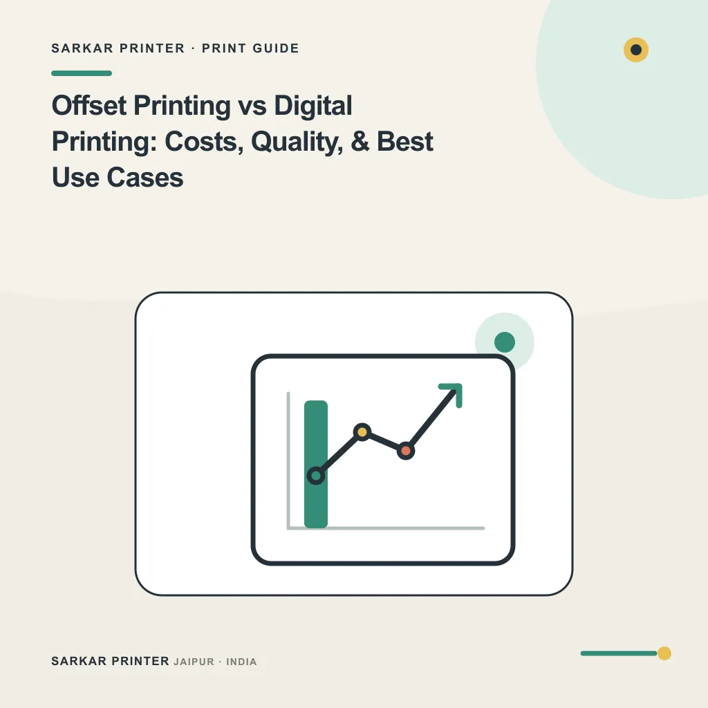 Concept visual for Offset Printing vs Digital Printing: Costs, Quality, & Best Use Cases