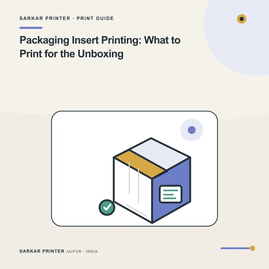 Illustrated cover for Packaging Insert Printing: What to Print for the Unboxing