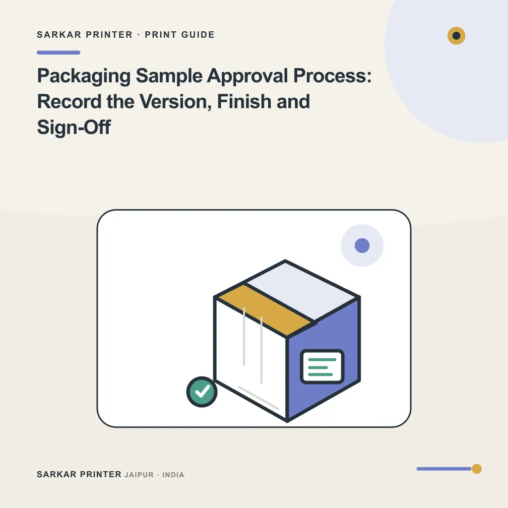 Illustrated cover for Packaging Sample Approval Process: Record the Version, Finish and Sign-Off
