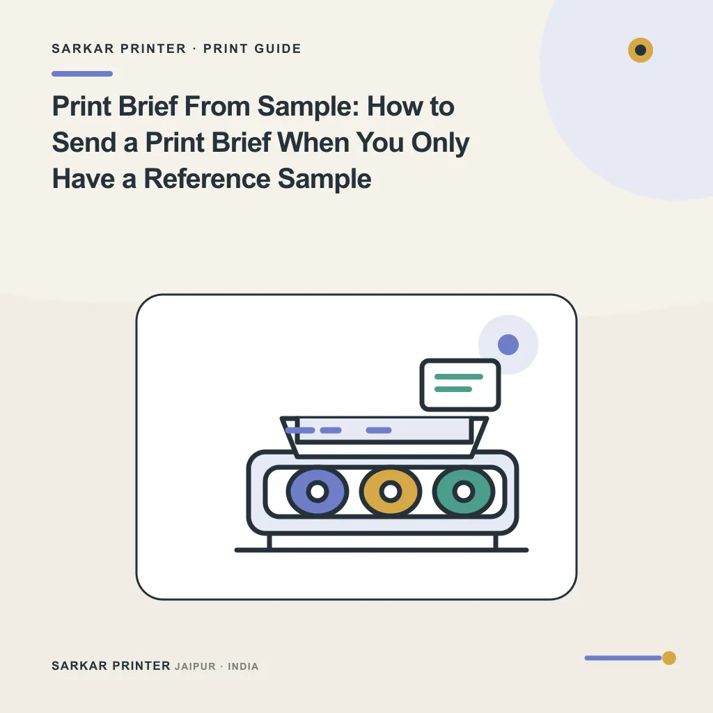 Illustrated cover for Print Brief From Sample: How to Send a Print Brief When You Only Have a Reference Sample