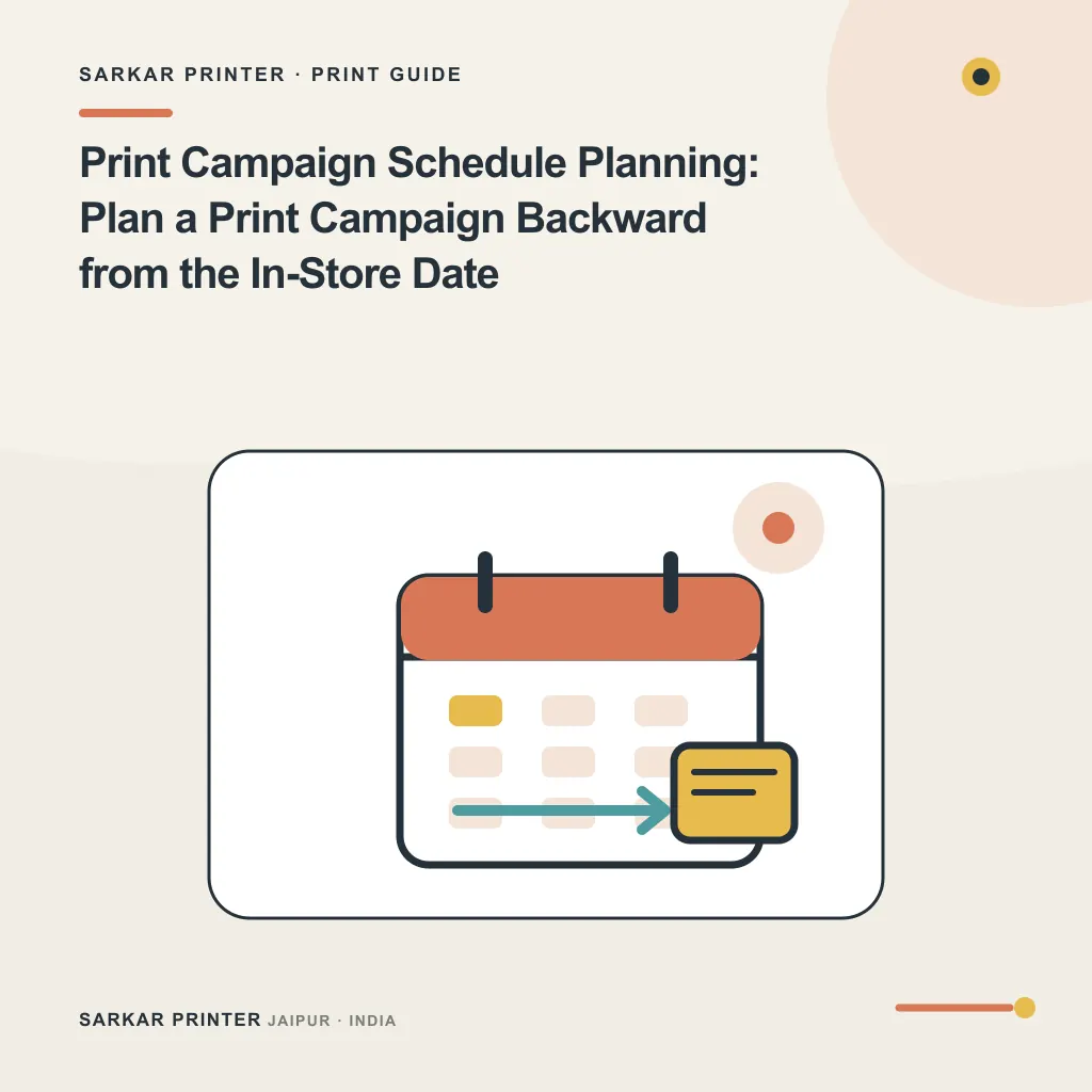 Illustrated cover for Print Campaign Schedule Planning: Plan a Print Campaign Backward from the In-Store Date
