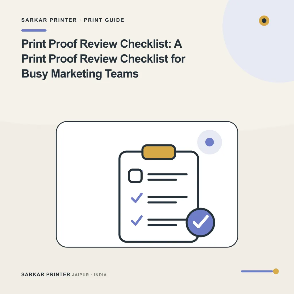 Illustrated cover for Print Proof Review Checklist: A Print Proof Review Checklist for Busy Marketing Teams