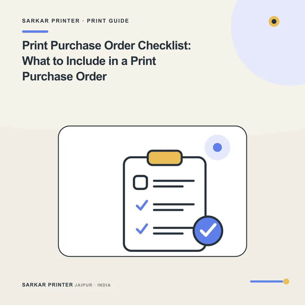 Illustrated cover for Print Purchase Order Checklist: What to Include in a Print Purchase Order