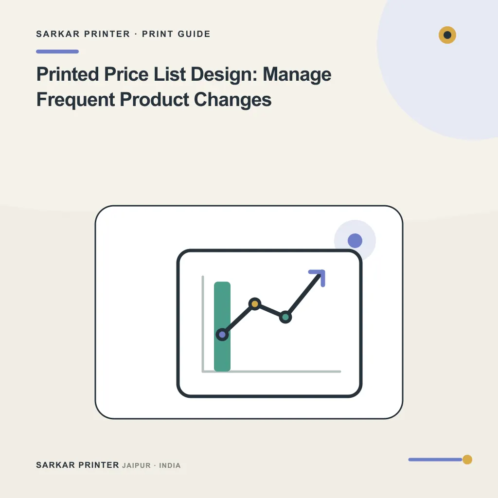 Illustrated cover for Printed Price List Design: Manage Frequent Product Changes