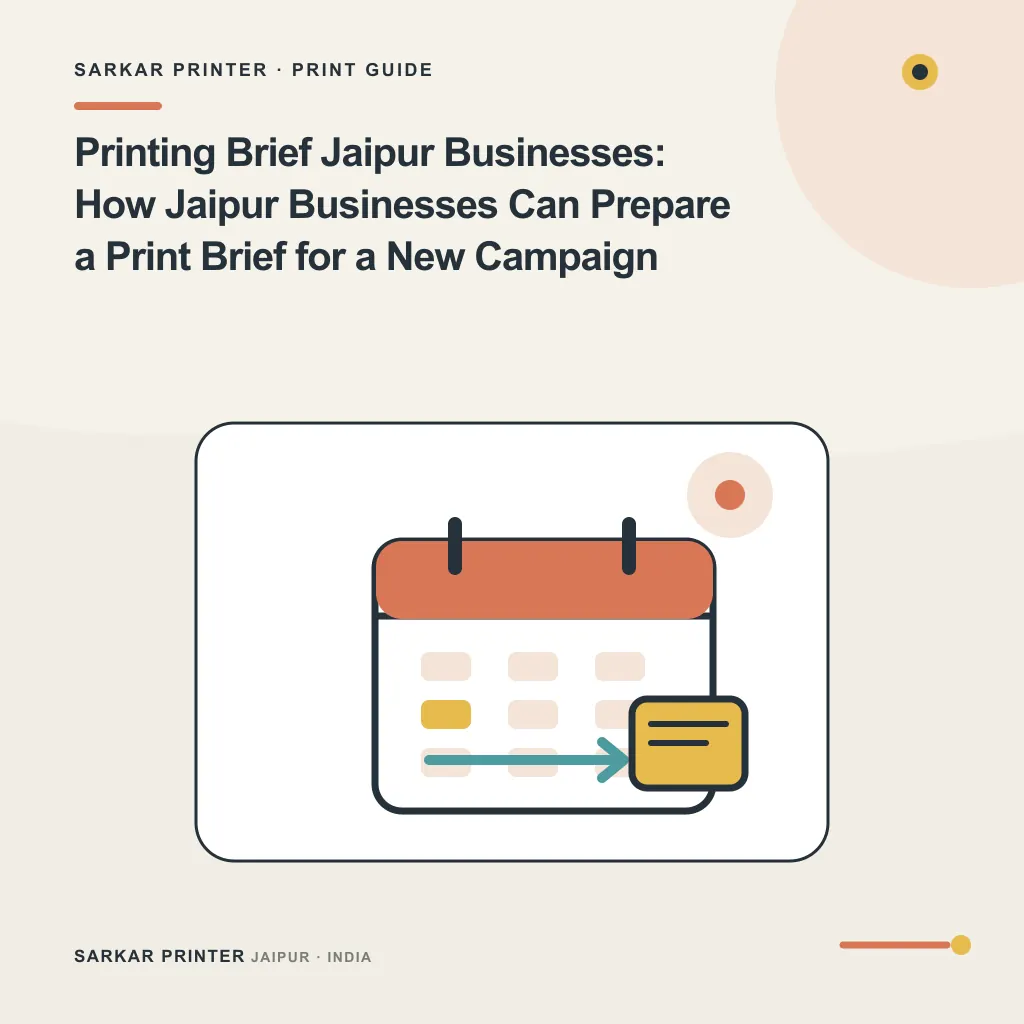 Illustrated cover for Printing Brief Jaipur Businesses: How Jaipur Businesses Can Prepare a Print Brief for a New Campaign
