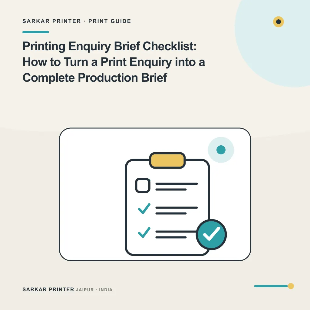 Illustrated cover for Printing Enquiry Brief Checklist: How to Turn a Print Enquiry into a Complete Production Brief
