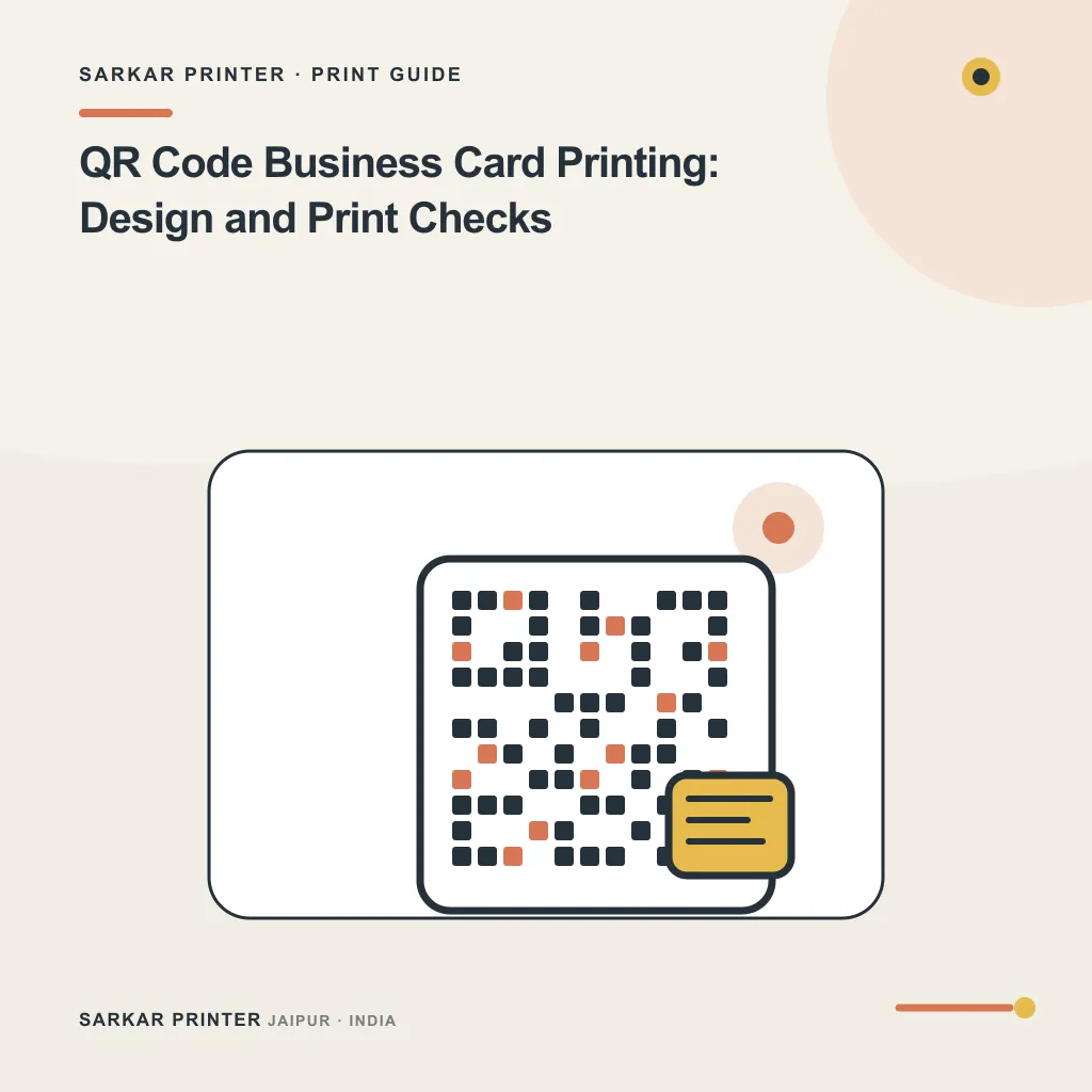 Illustrated cover for QR Code Business Card Printing: Design and Print Checks