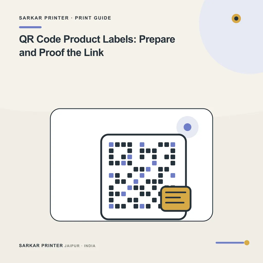 Illustrated cover for QR Code Product Labels: Prepare and Proof the Link