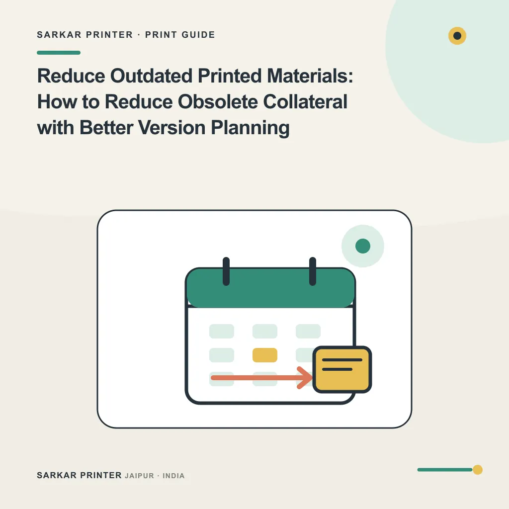 Illustrated cover for Reduce Outdated Printed Materials: How to Reduce Obsolete Collateral with Better Version Planning