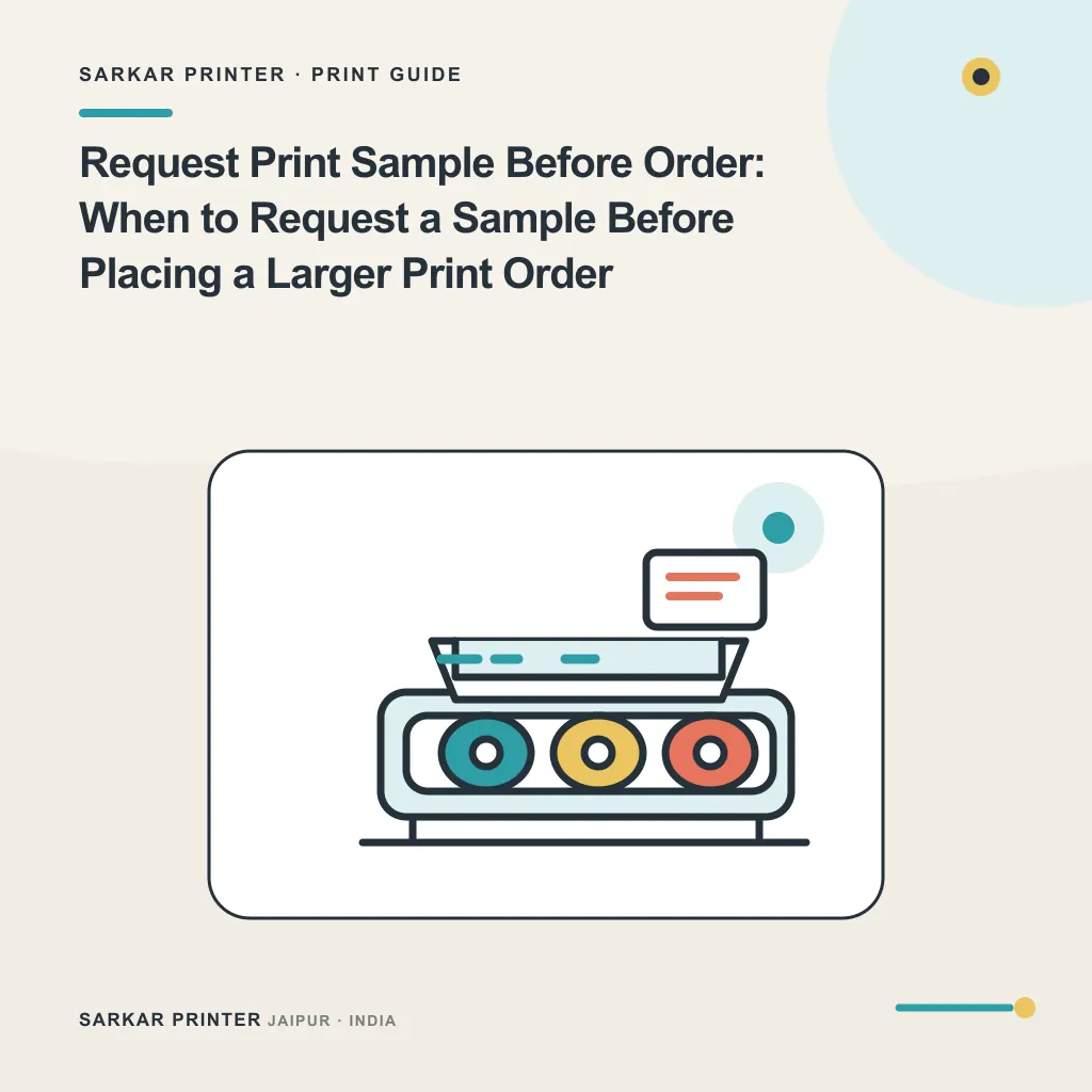 Illustrated cover for Request Print Sample Before Order: When to Request a Sample Before Placing a Larger Print Order