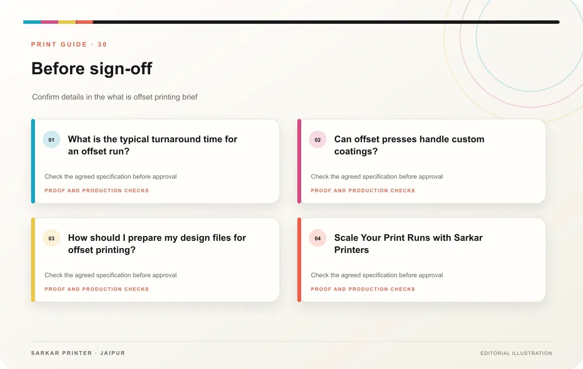 Proof to print workflow infographic for What is Offset Printing? The Ultimate Buyer's Guide